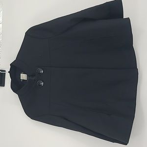 La Redoute Creation black cape coat size 12